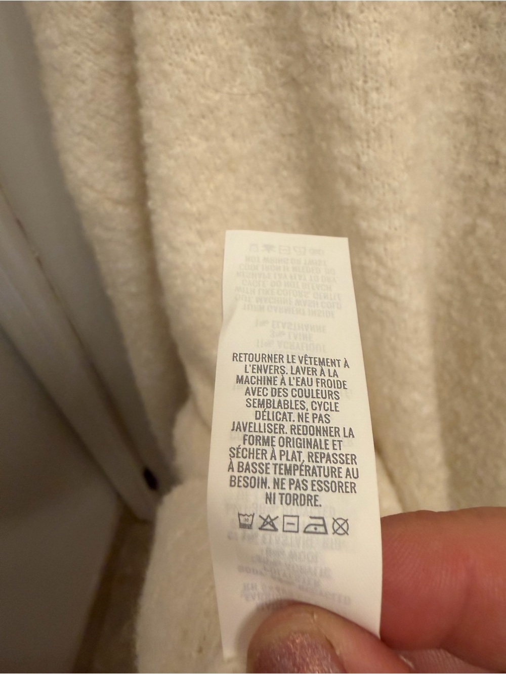 Cream V Neck Sweater - Picture 8 of 9